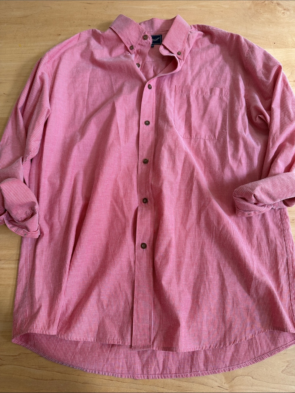 Men's Casual Button-Down Shirt - Pink